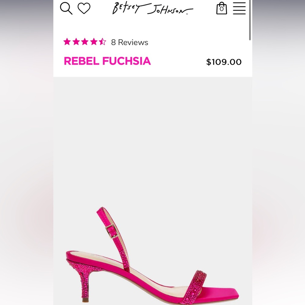 Betsy Johnson -never been worn, decided on another pair of heels for the big day